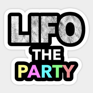 LIFO The Party Funny Accountant CPA Gift Sticker